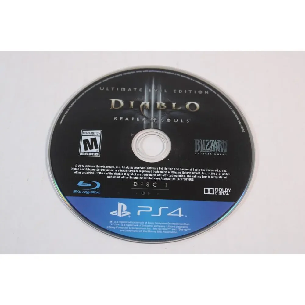 Diablo III 3 Reaper of Souls Ultimate Evil Edition (Sony Playstation 4, PS4)